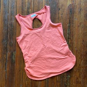 Coral Columbia Athletic Tank Top with Keyhole